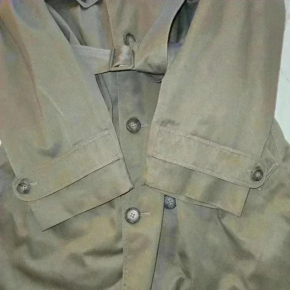 VTG London Fog Towne Double Breasted Winter Zip Out Lining Rain Taupe Size 42R - Picture 5 of 13